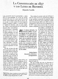 La Constitución de 1857 y la leyes de reforma.